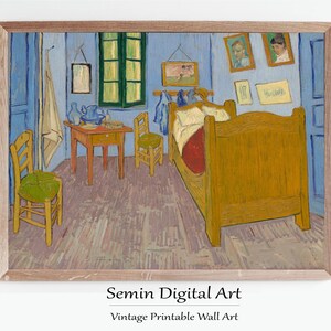 Vincent Van Gogh Bedroom in Arles Digital Download, Printable Wall Art, Famous Van Gogh Impressionist Art Poster, Bedroom Decor & Gift