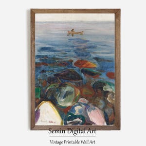 Edvard Munch Seascape Print: Abstract Expressionist Art (Digital Download)