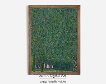 Gustav Klimt 'The Park' Print: Symbolist Italian Garden Landscape (Digital Wall Art)