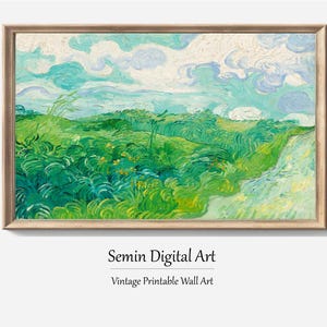 Van Gogh Green Wheat Fields Print: Vintage Landscape Art (Digital Download)