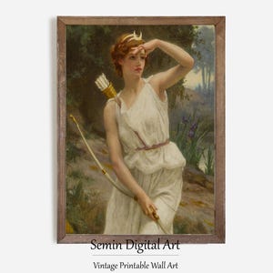 Diana the Huntress Print: Vintage Greek Goddess Wall Art (Digital Download)