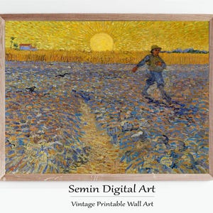 The Sower by Vincent van Gogh Digital Download, Impressionist Decor, Landscape Painting, Vintage Prints Van Gogh Wall Art, Digital Prints,