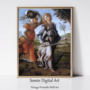 Sandro Botticelli The Return of Judith to Bethulia Printable Wall Art, Renaissance Wall Art, Old Master Painting, Museum Prints, Art Gift