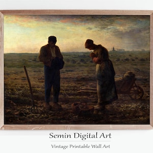 The Angelus Print: Jean Millet Vintage Art (Digital Download)