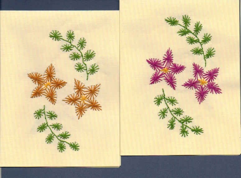 Set of Colorful Flowers Hand Embroidered Note Cards - Etsy