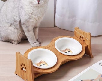 Stylish Ceramic Pet Feeding Set for Cats and Dogs