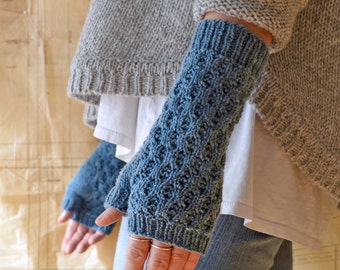 Indikon Fingerless Mitts Knitting Pattern PDF