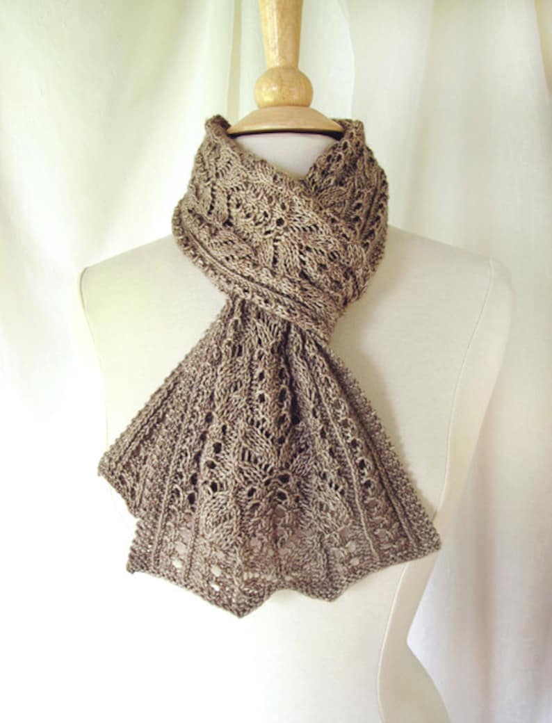 Skipperling Lace Scarf Knitting Pattern PDF image 1