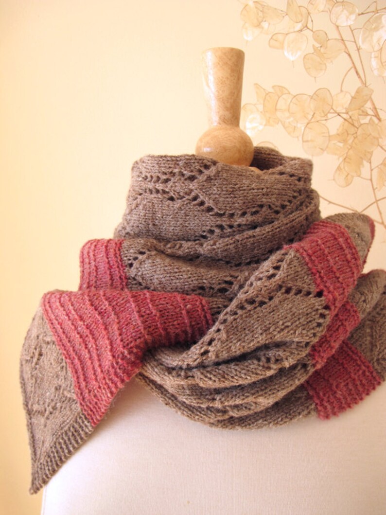 Stria Lace Scarf or Shawl Knitting Pattern image 3