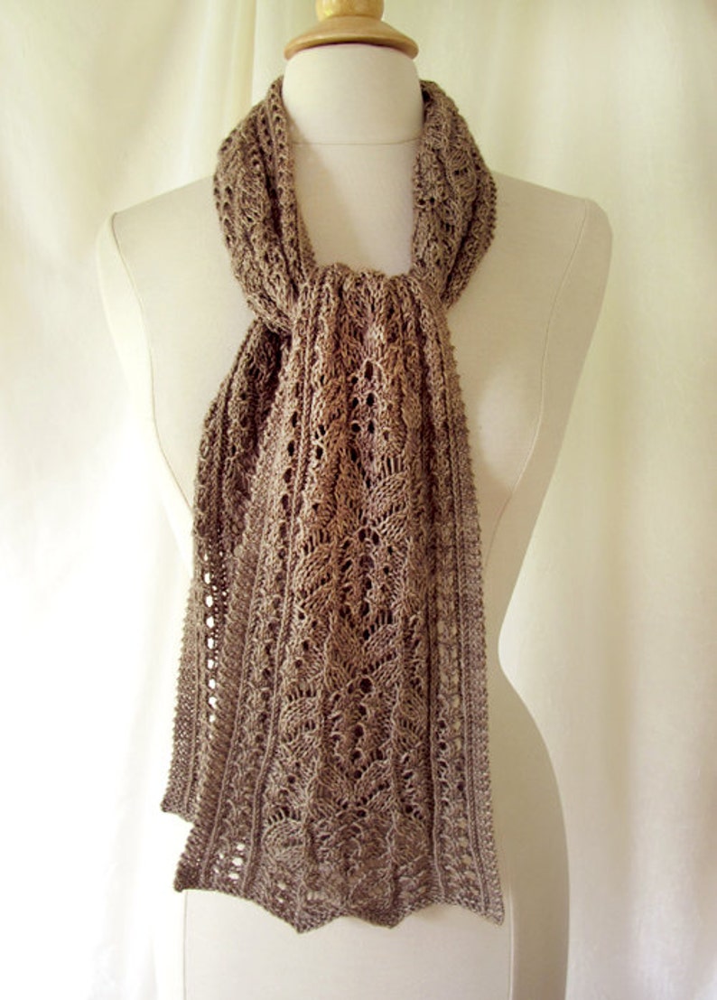 Skipperling Lace Scarf Knitting Pattern PDF image 5