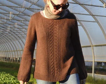 Meadow Road Pullover Knitting Pattern PDF