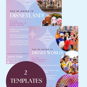 Confirmação de resort de agente de viagens WDW, modelo de confirmação DLR, modelos de agente de viagens, modelo Canva, modelo wdw, modelo DLR