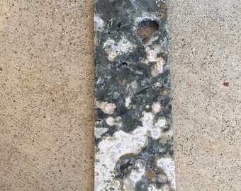 ocean jasper slab, green, rough slab