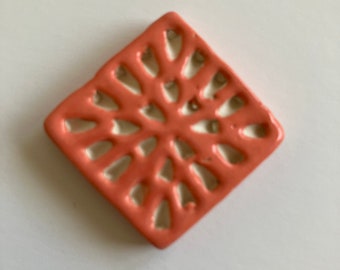 Ceramic pendant, orange