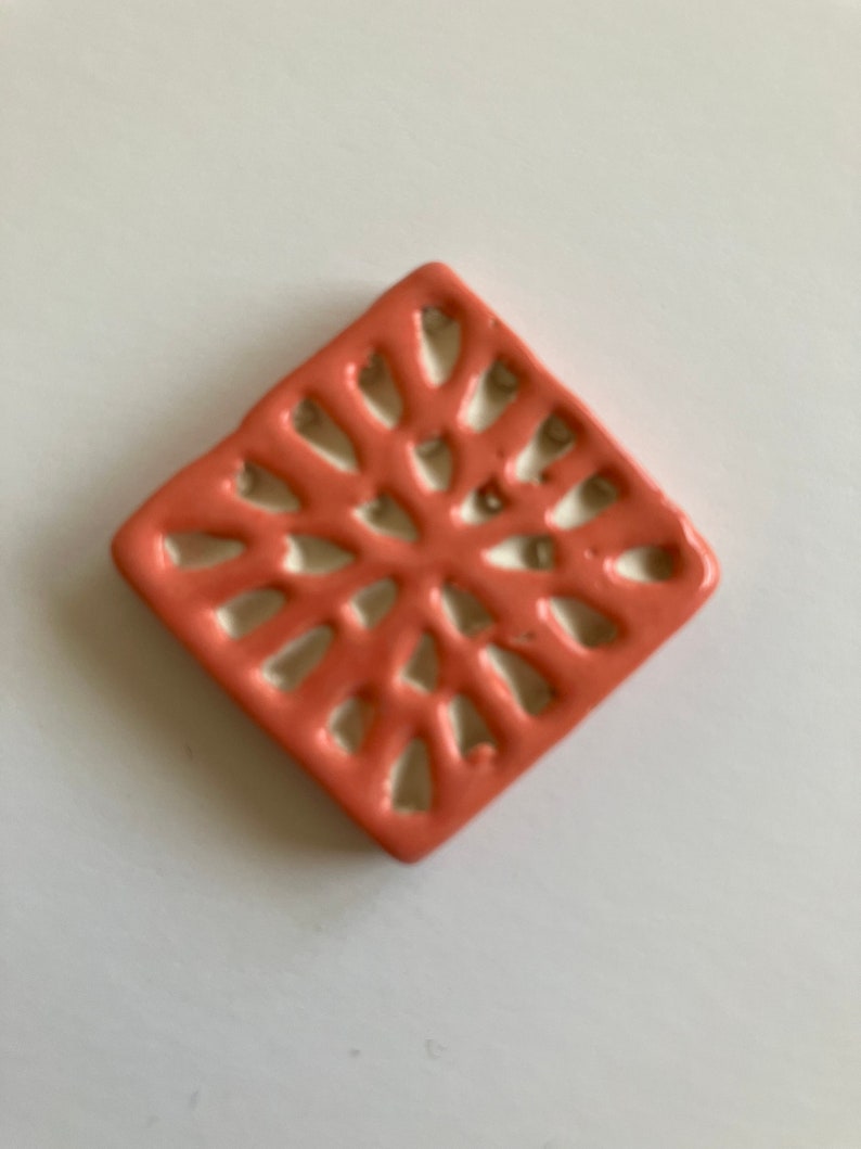 Ceramic pendant, orange image 1