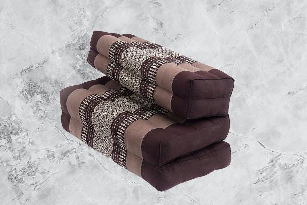 Cuscino Da Meditazione In Kapok Naturale - Pieghevole Per Yoga E Relax, Fatto A Mano In Thailandia - Foto 12