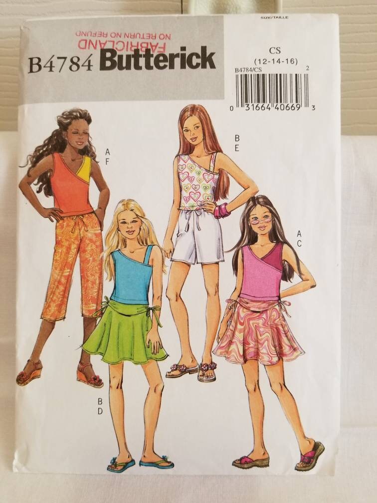 Butterick Pattern Butterick 4784 Uncut Pattern Girls Etsy