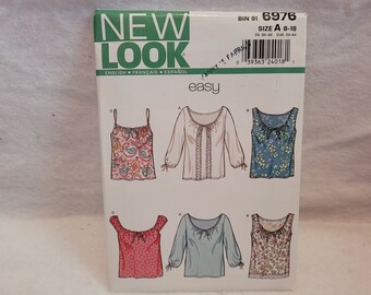 New Look 6976, uncut pattern, misses pattern, womens pattern, misses top pattern, womens top pattern, easy top pattern, tank top pattern