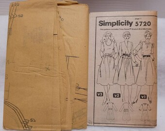 Vintage Pattern, Simplicity 5224, Simplicity 5720, uncut pattern, misses pattern, misses dress pattern, misses shawl pattern, shawl pattern