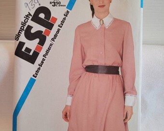 Vintage Pattern, Simplicity 5762, misses dress pattern, vintage Simplicity, uncut pattern, size 12 pattern, 1982 pattern, 80s fashion