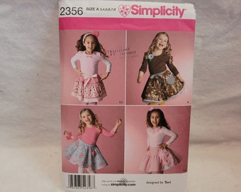 Simplicity 2356, uncut pattern, childs skirts pattern, skirt pattern, girls skirt pattern, girls skirts, childs skirts, slip pattern