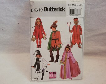 Butterick 4319, uncut pattern, costume pattern, childs costume pattern, girls costume pattner, boys costume pattern, halloween costume