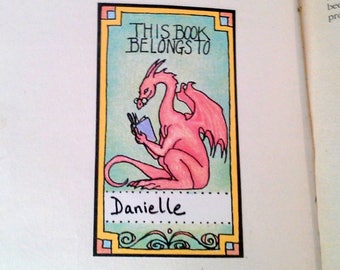 5 Red Dragon Bookplates