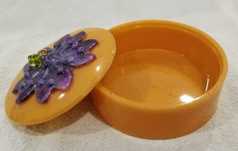 Trinket Box in Orange /& Purple