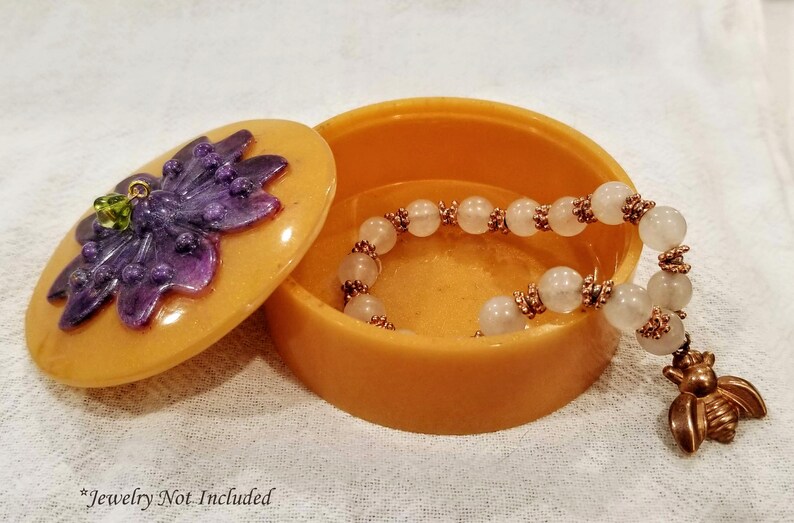 Trinket Box in Orange /& Purple
