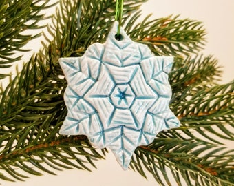 Ceramic Snowflake Ornament