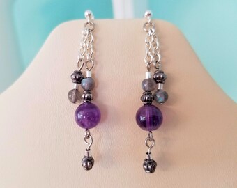 Purple Rain Amethyst Earrings