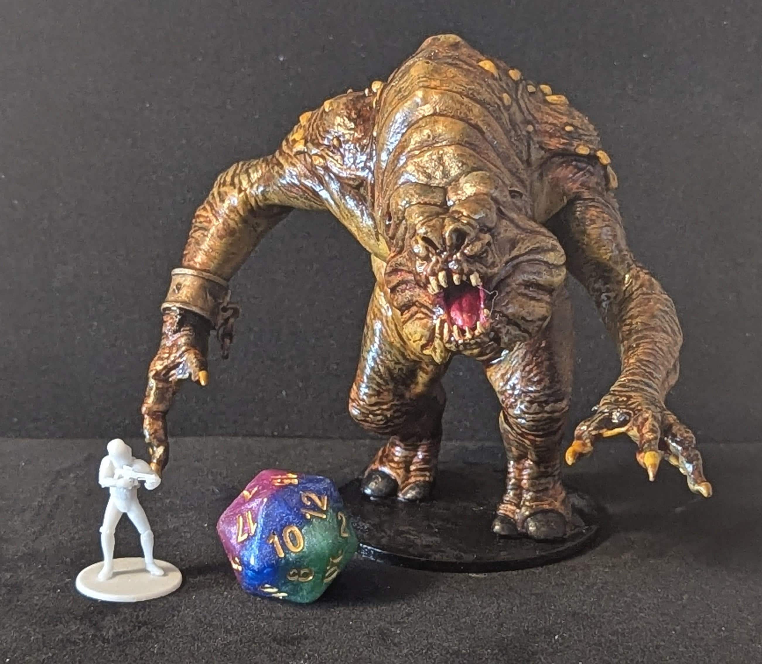 Star Wars Rancor Monster (pose 1 Black Base) Miniature Hand