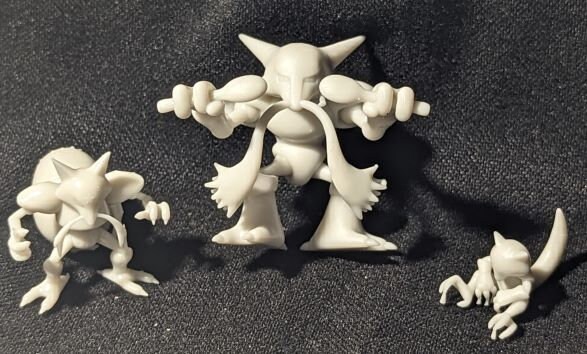 Abra/Kadabra/Alakhazam Miniatures for Pokemon rpg 5E for use with 38 mm scale models