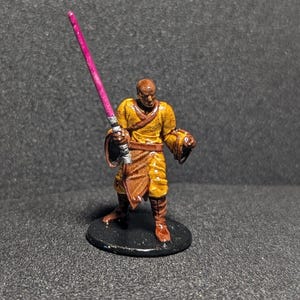 Star Wars Jedi Mace Windu Miniature Hand Painted 25mm 1:72 Scale for dioramas or use with MGS