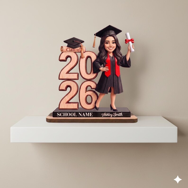Personalized Class of 2026 Graduation Gift Wooden Plaque for Daughter ...