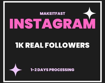 1000 abonnés Instagram de haute qualité
