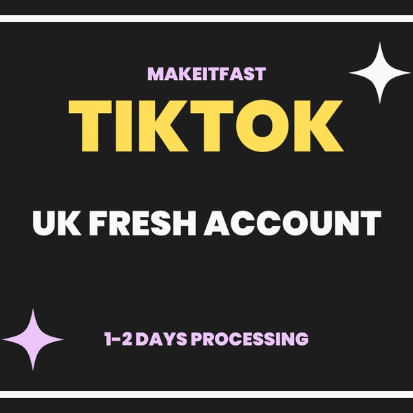 Tiktok Creativity Program UK Fresh Account