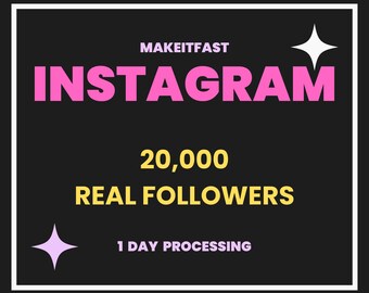 Instagram 20000 volgers Echte hoge kwaliteit