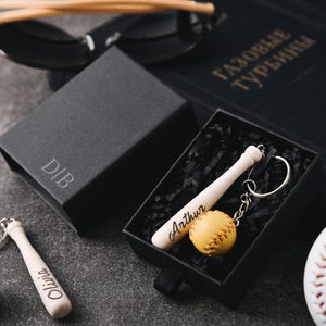 Personalized Baseball Keychains, Team Player Gifts, Custom Mini Sets Best Man Gifts, Unique Keychains Wedding Keepsake, Groomsmen Gifts