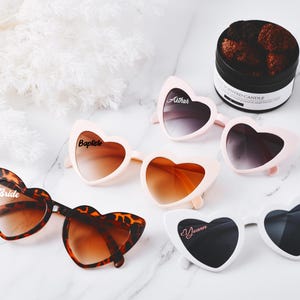 custom heart shaped sunglasses,Stylish bridal sunglasses,  unique bridesmaid gifts, bachelorette party favors, stunning wedding gifts