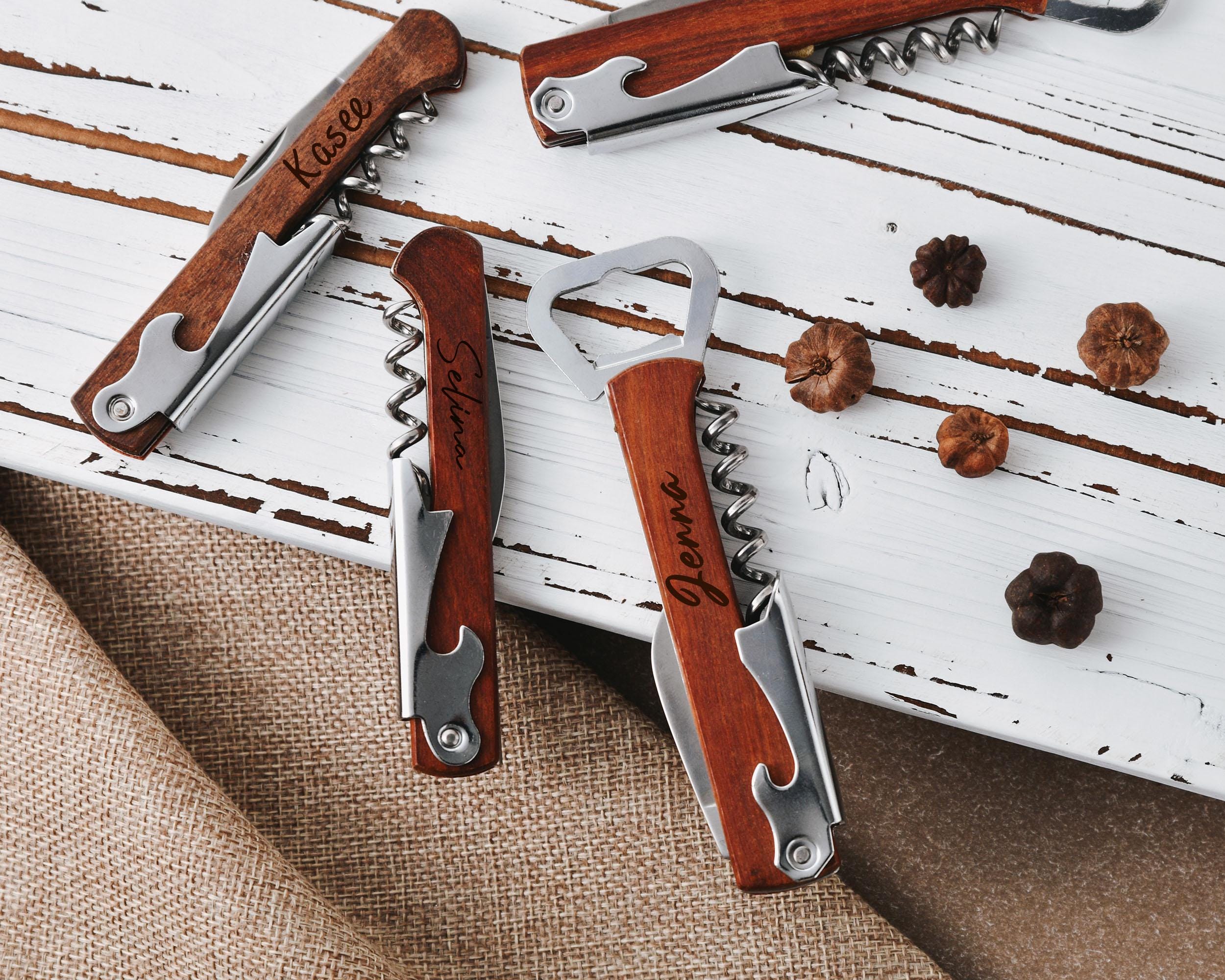 Personalized Engraved Wine Bottle Opener - wedding party gifts for groomsmen ,the perfect gift for the best man and wine enthusiasts