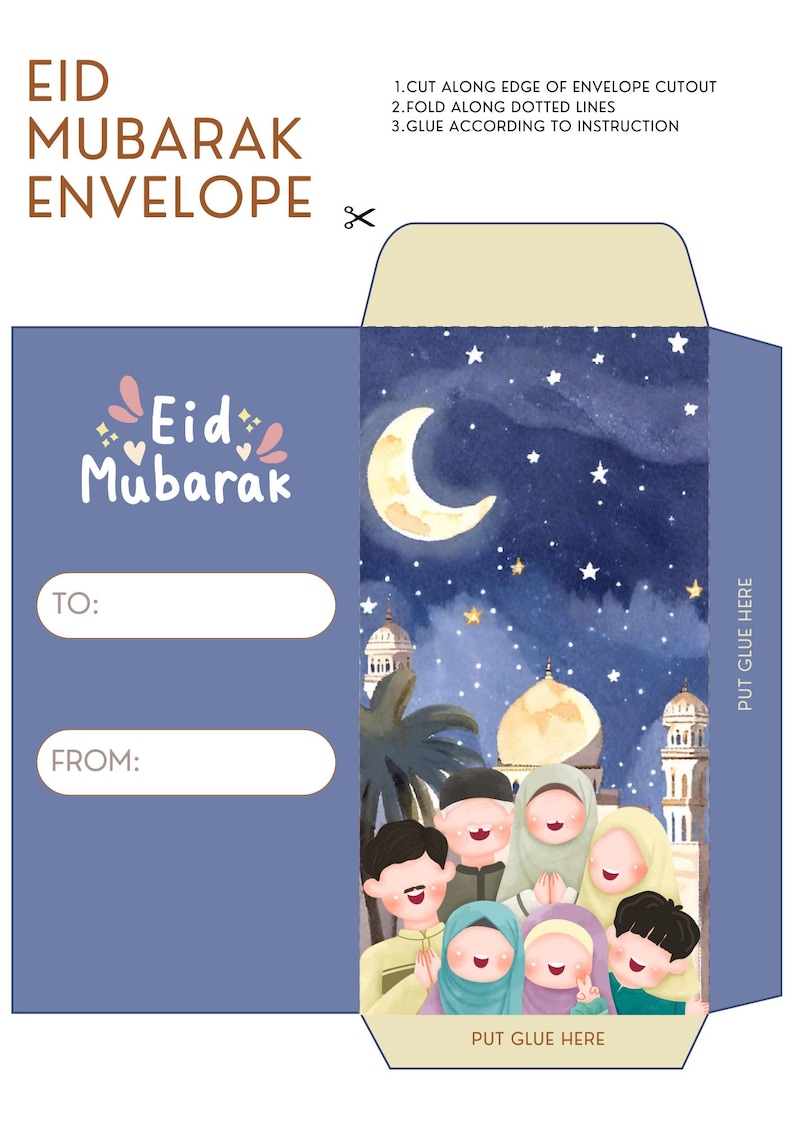 Eid Money Envelope Printable | Eid Envelopes Digital - Etsy