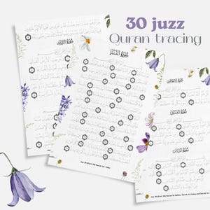 Quran tracing worksheets 30 juz, Quran tracing floral design, Quran tracing worksheet Quran tracing juz Amma