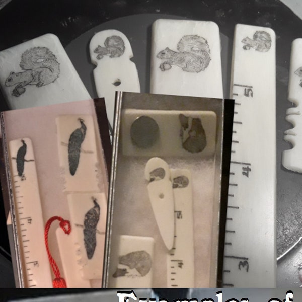 Scrimshaw Embroidery Ruler and Winder - Custom Designs Available!