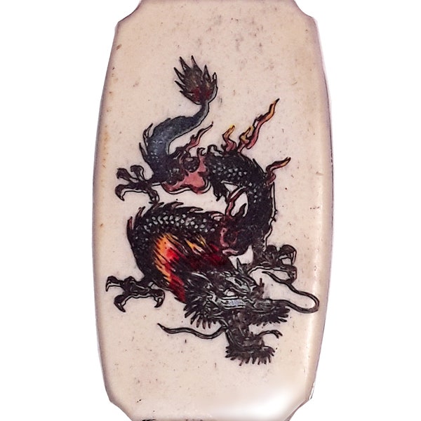 Scrimshaw Dragon Money Clip - Color