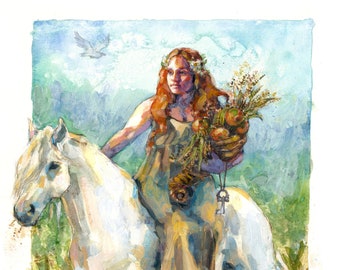 Epona- Goddess illustration print in multiple sizes