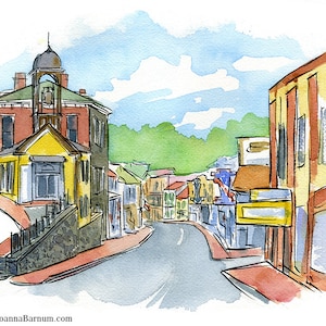 Historic Ellicott City, Maryland, Main Street- Art Print and Original Painting options