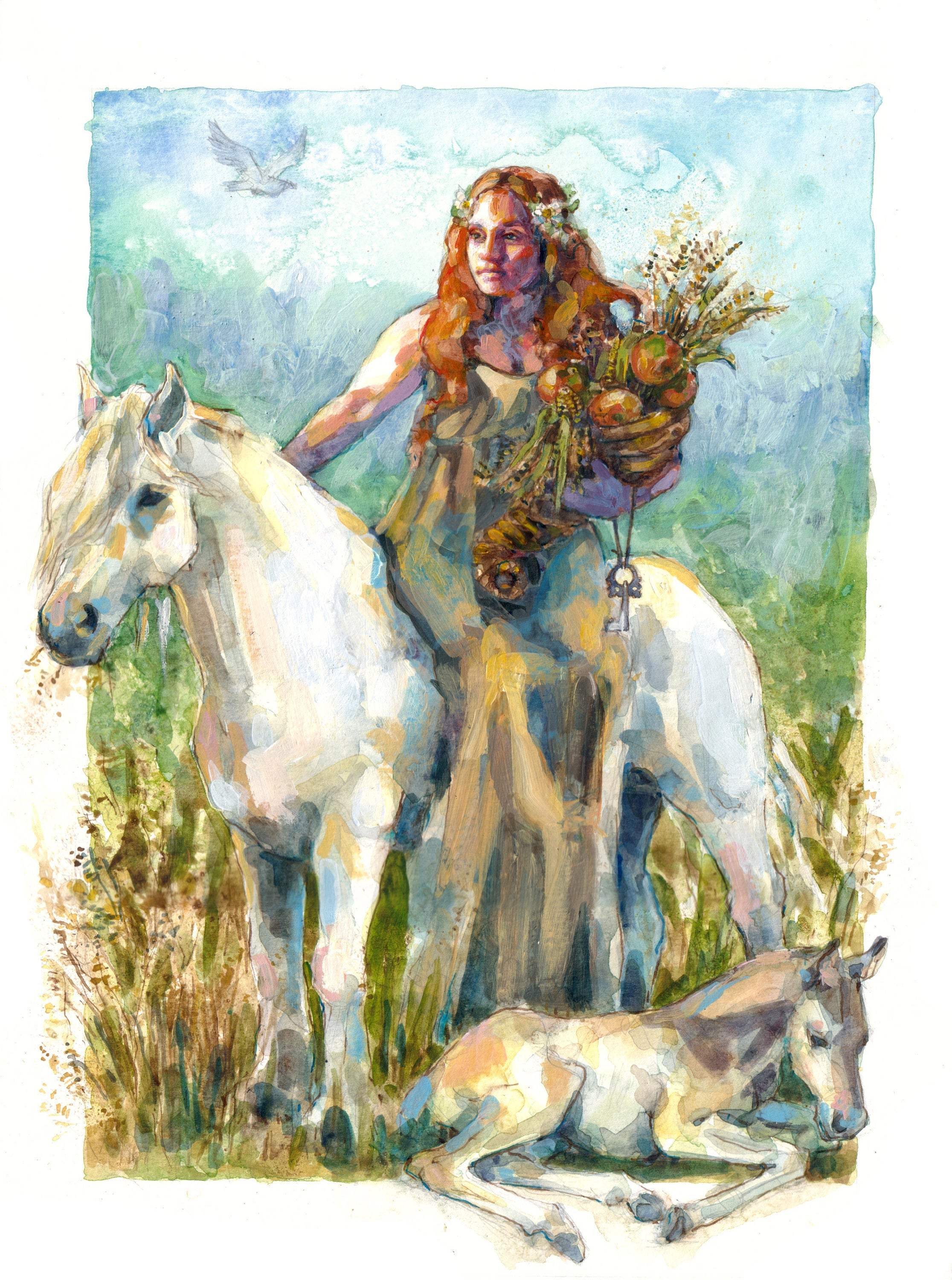 Epona Göttin Illustration Druck in mehreren Größen Etsy.de