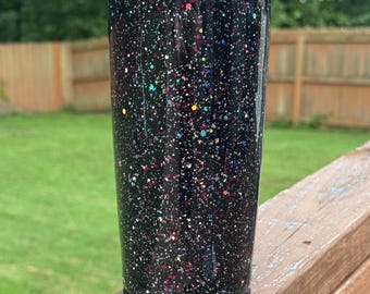 Voyager Black Glitter 20oz Strawbler Epoxy Tumbler