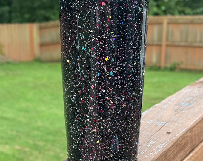 Voyager Black Glitter 20oz Strawbler Epoxy Tumbler